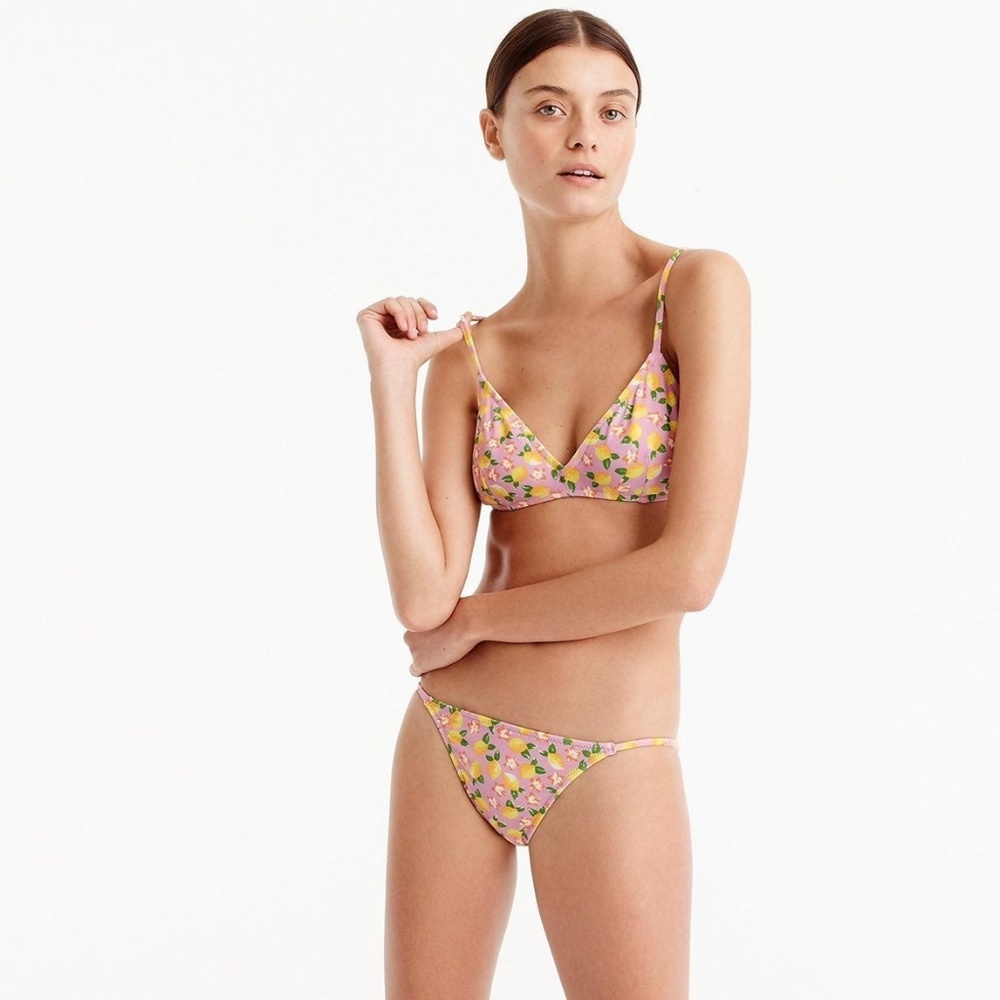J.Crew french crossback lemon bikini set